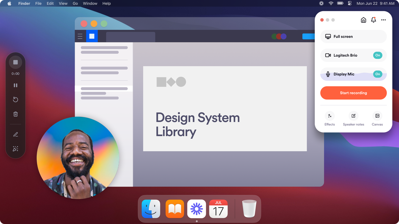 Showing how to start screen recording with Loom Chrome extension