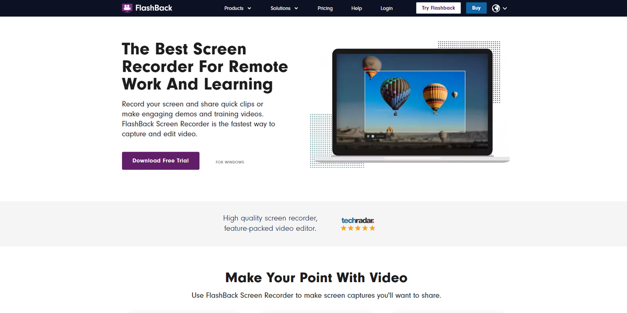 Visiting the official website of FlashBack Express