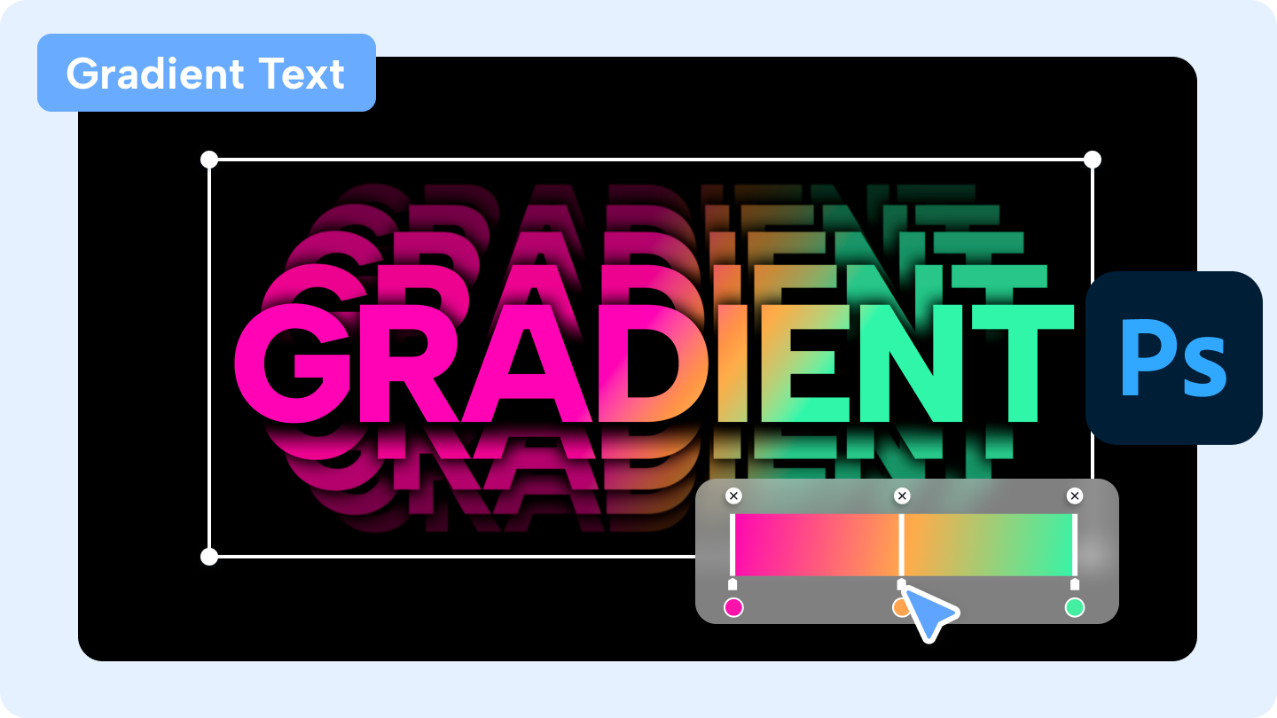 gradient text Photoshop