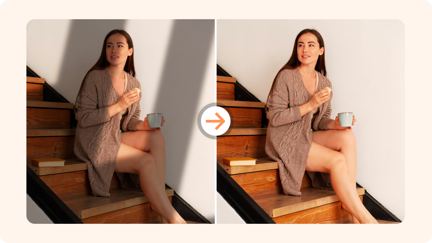 Supprimer l'ombre de la photo