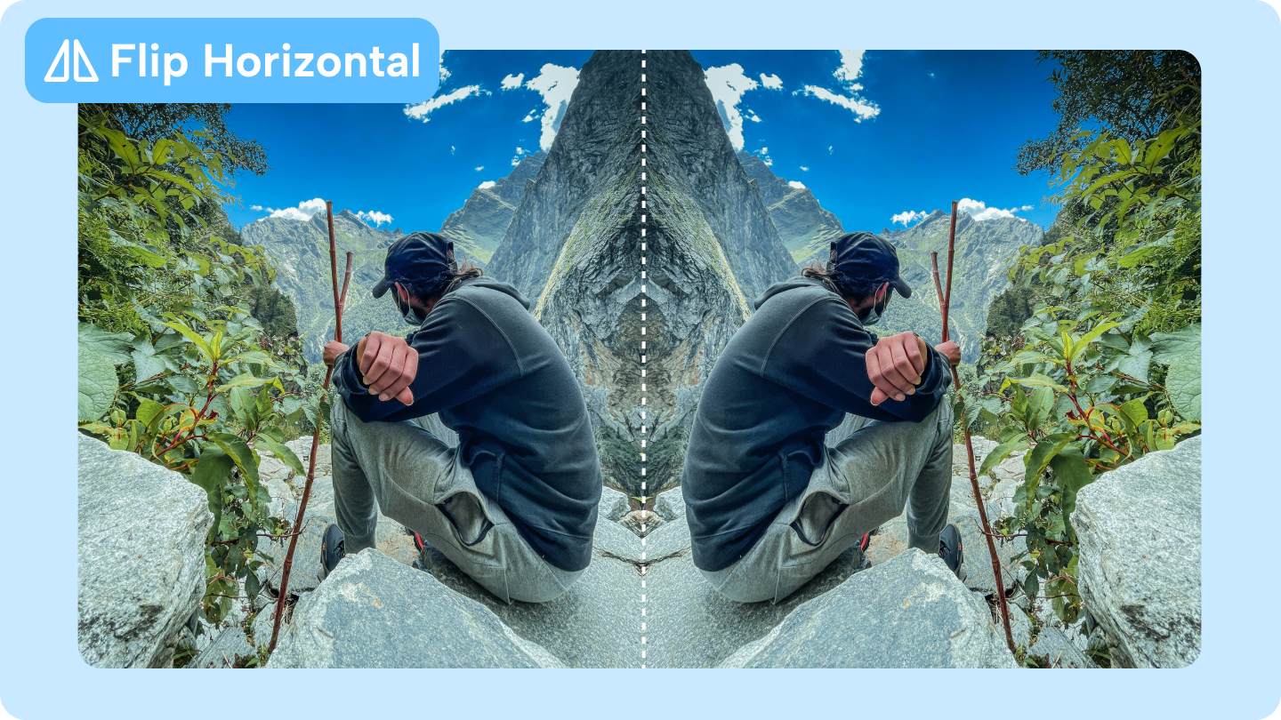 membalik gambar secara horizontal