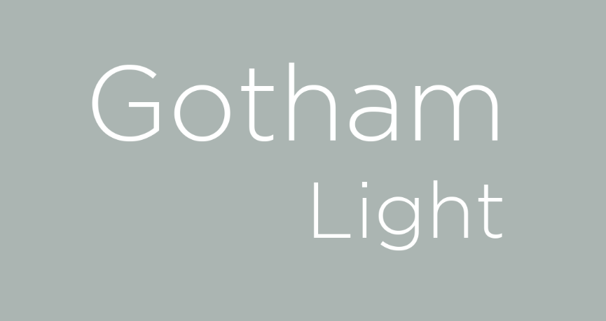 Gotham light font