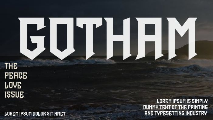 Gotham regular font