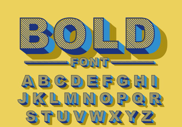 3D Bold Letters