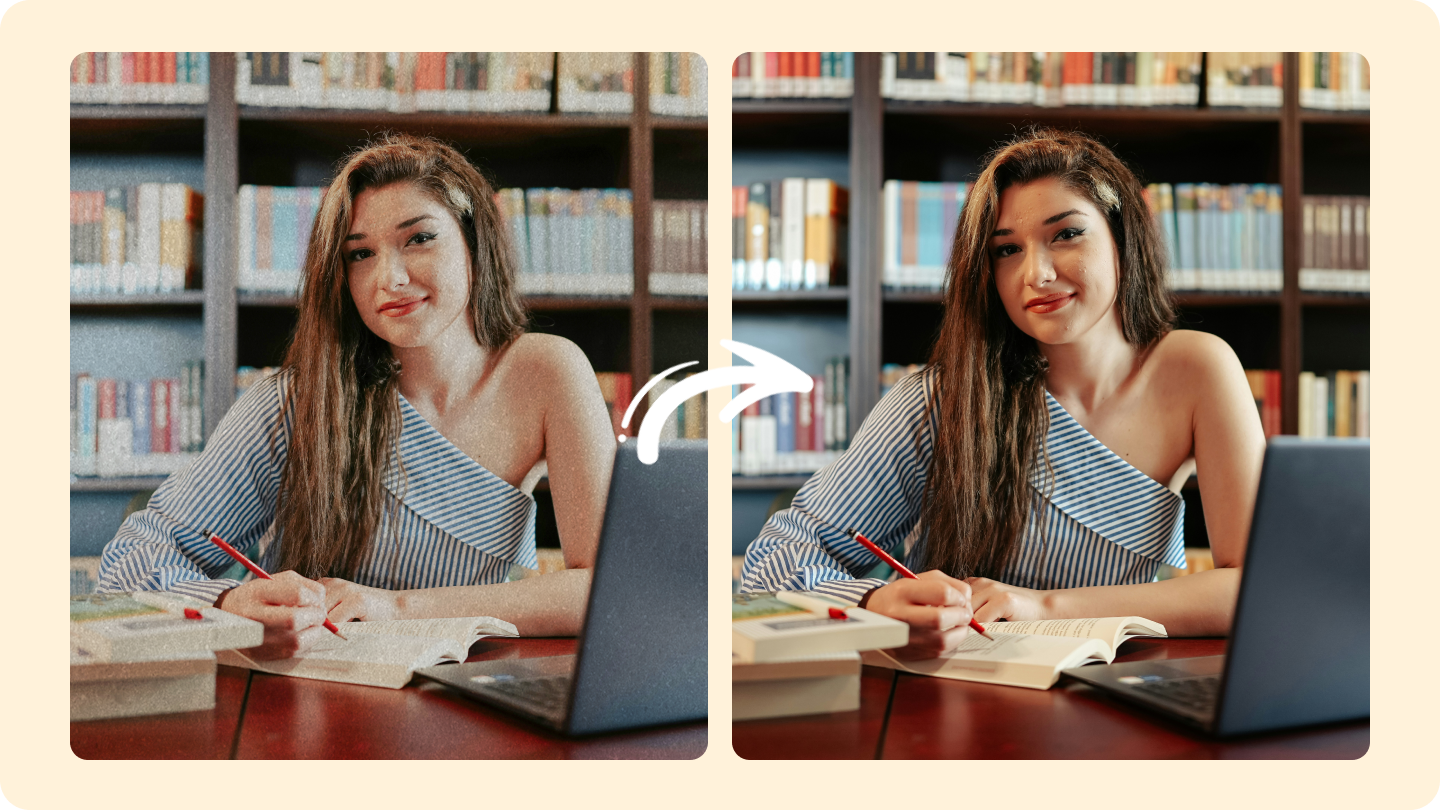 ลบเมล็ดพืชออกจากภาพถ่าย