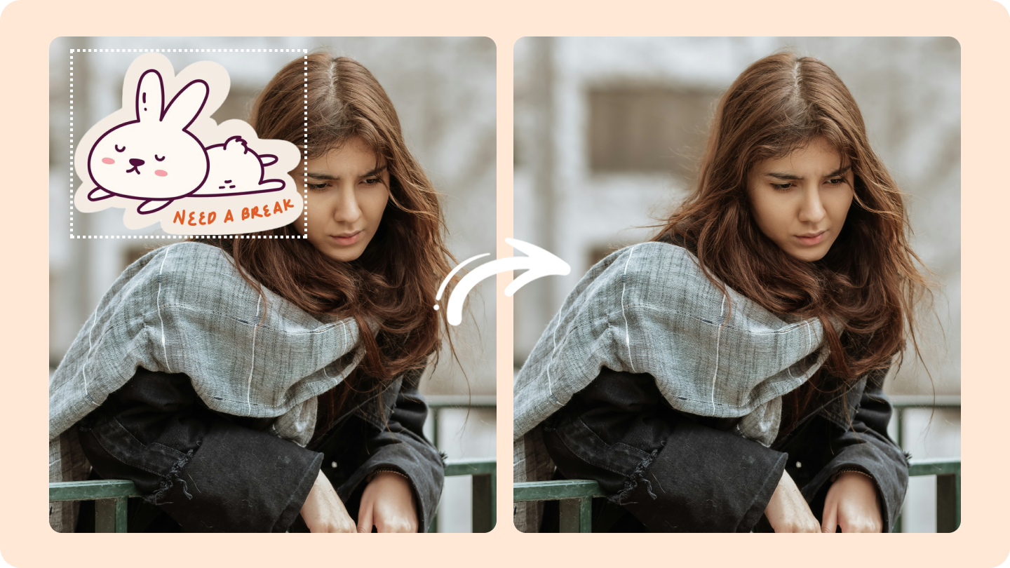 Remover adesivo da foto