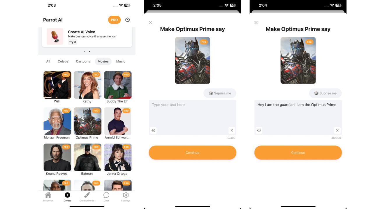 Interface de IA ferramenta do gerador de vídeo Pippit