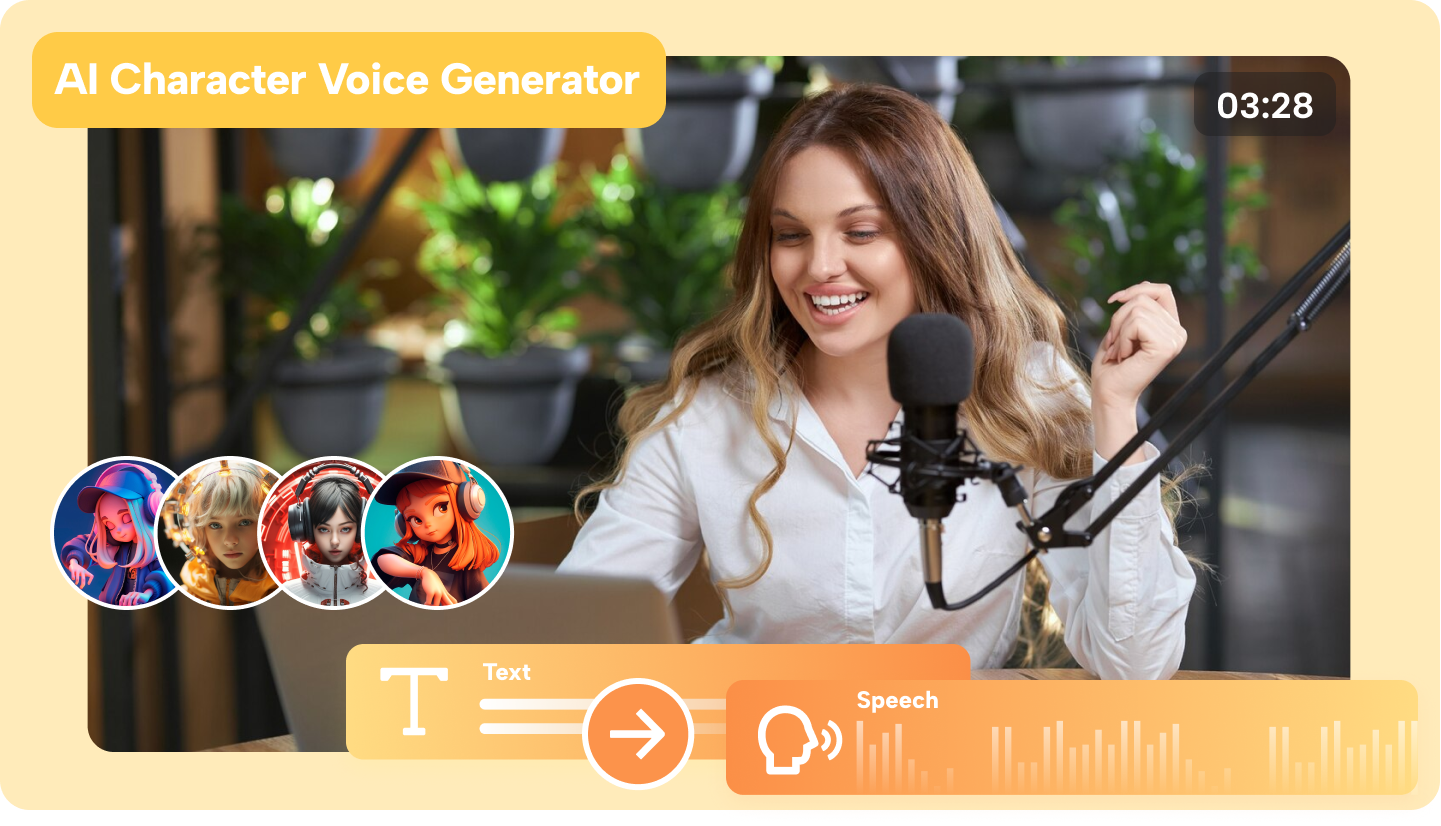 CapCutAI語音閱讀器英雄海報，色彩繽紛的波形漸變和語音合成概念。