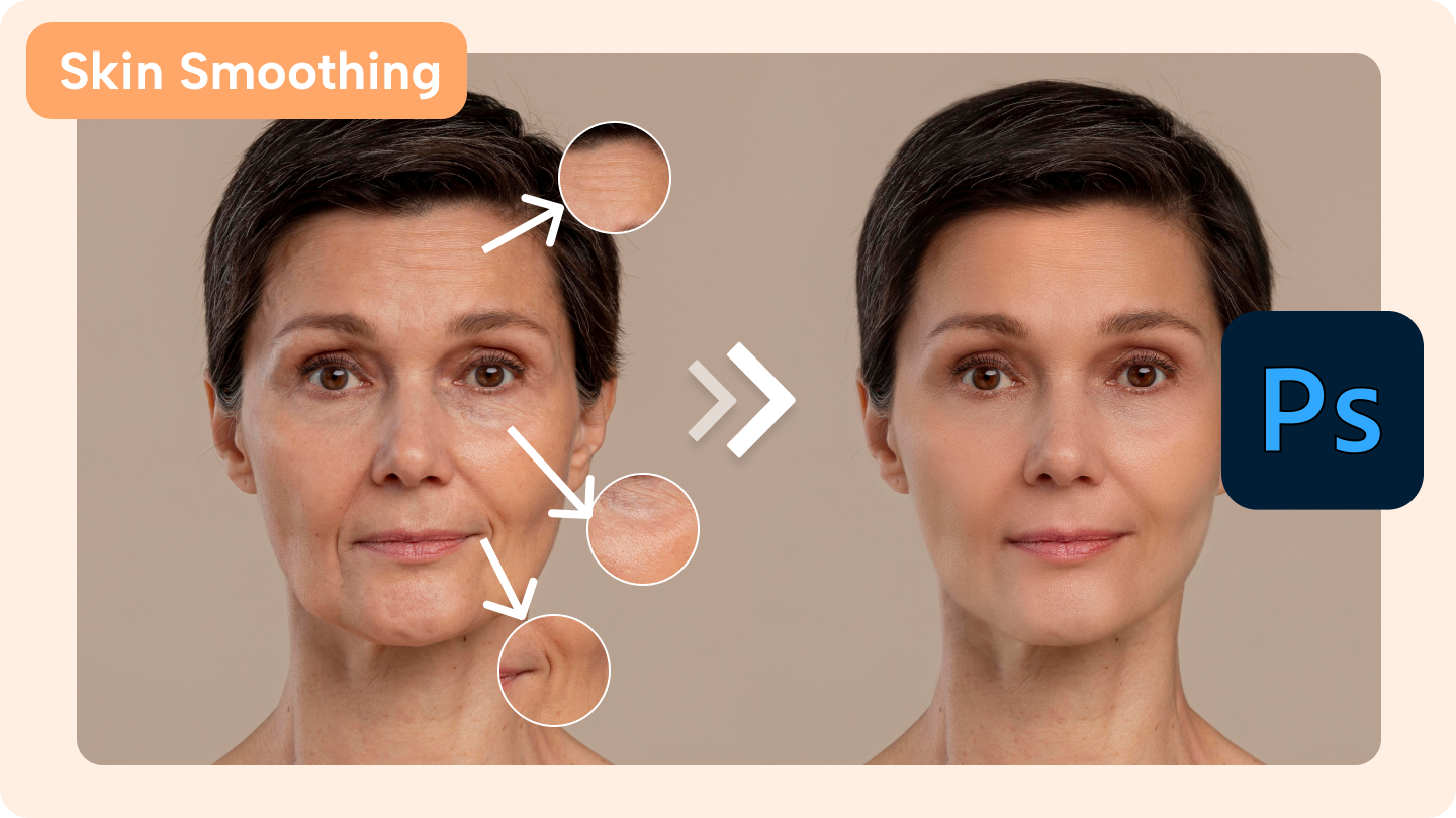 wygładzanie skóry w Photoshopie