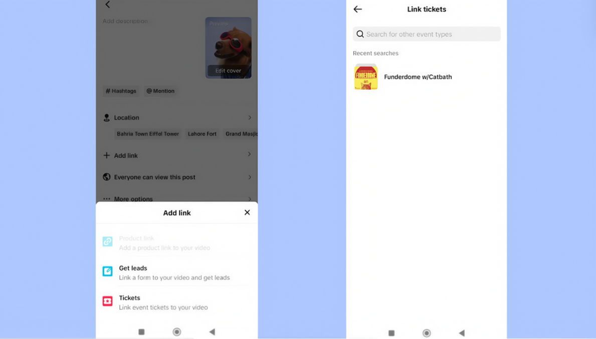 Add a link to the video