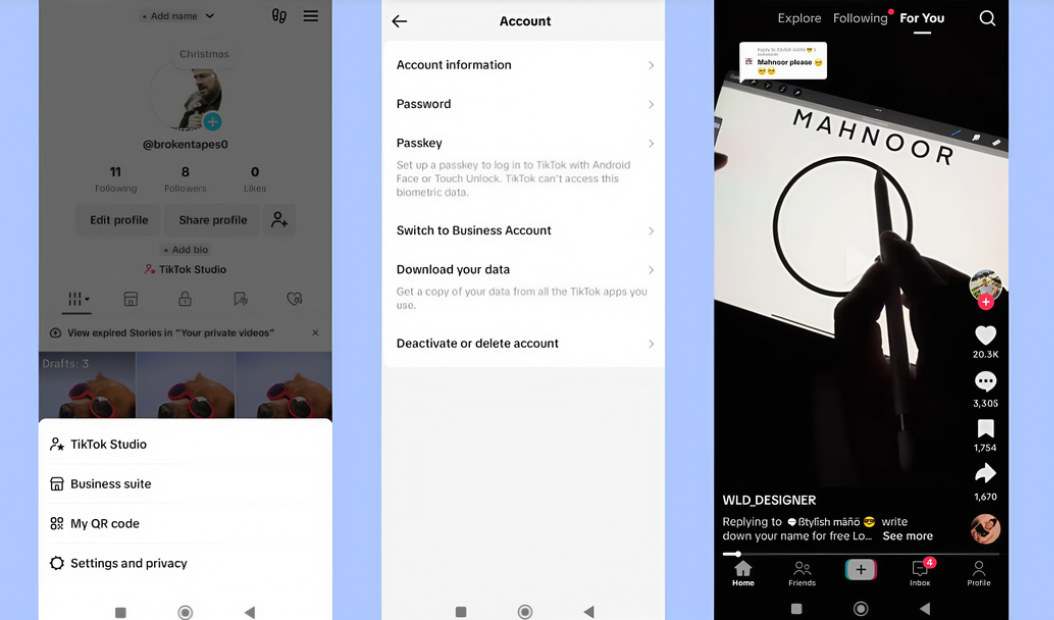 Set up a business account and upload a video