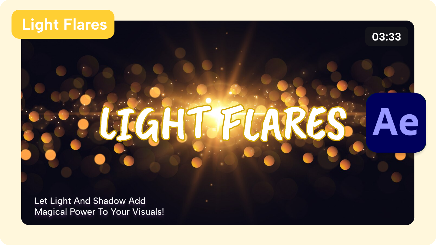 Luz llamarada después de los efectos