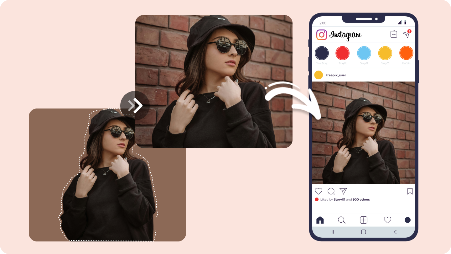 Fundal de editare a fotografiilor Instagram