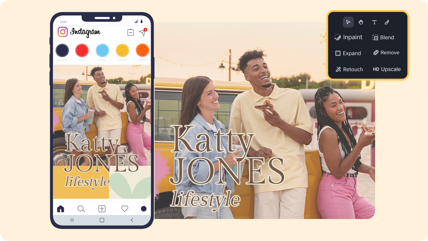Instagram Hikayesi editörü