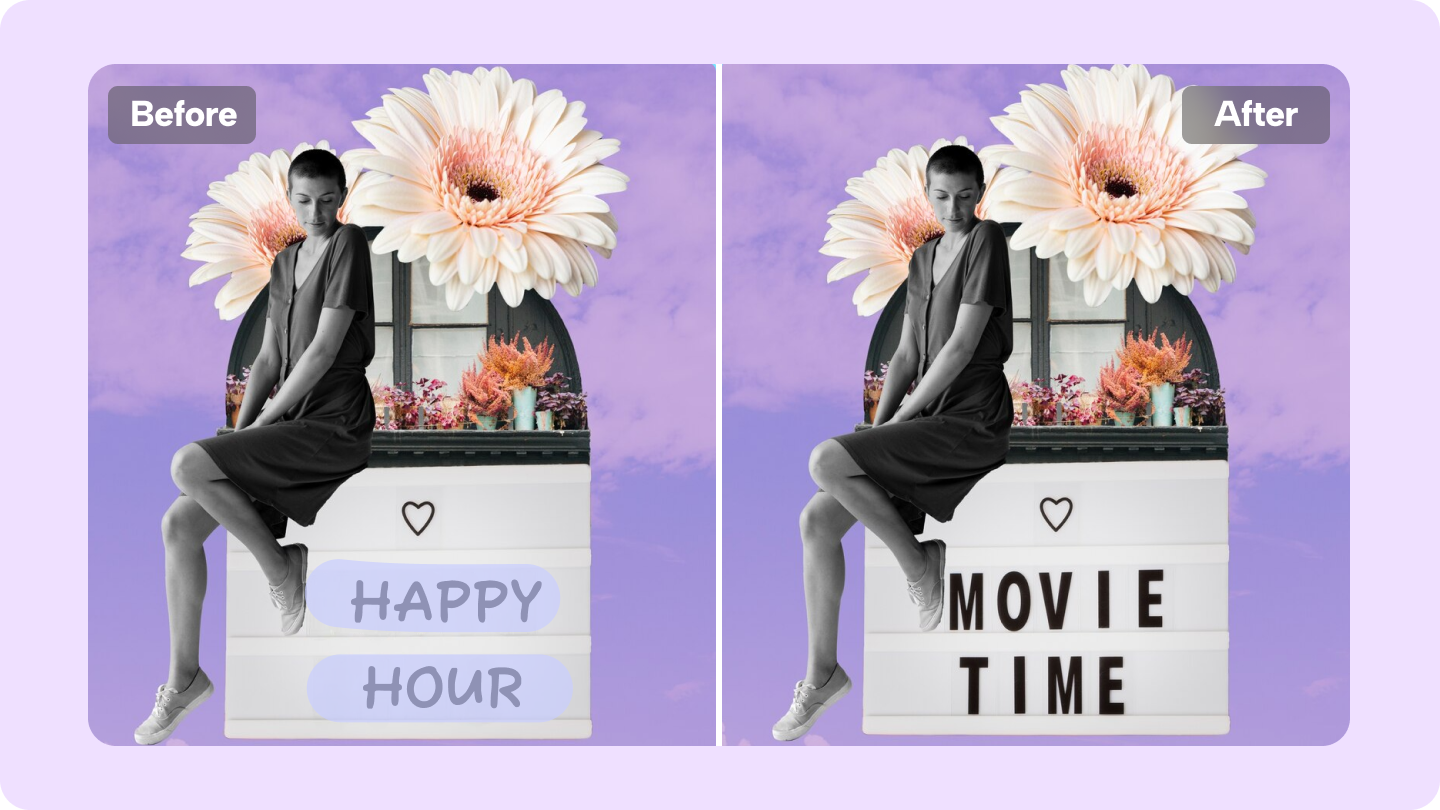 Alterar o texto em uma imagem