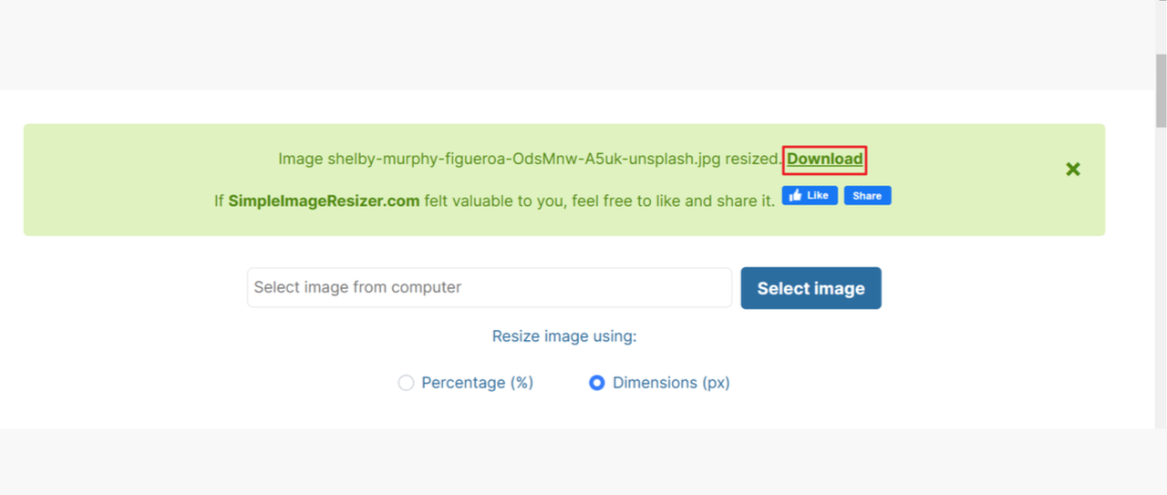Click the download link to save