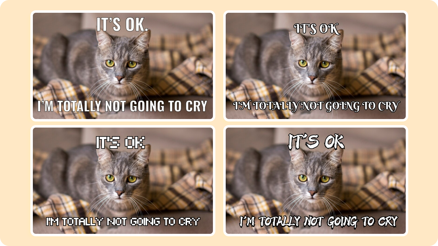 generatore di caratteri meme