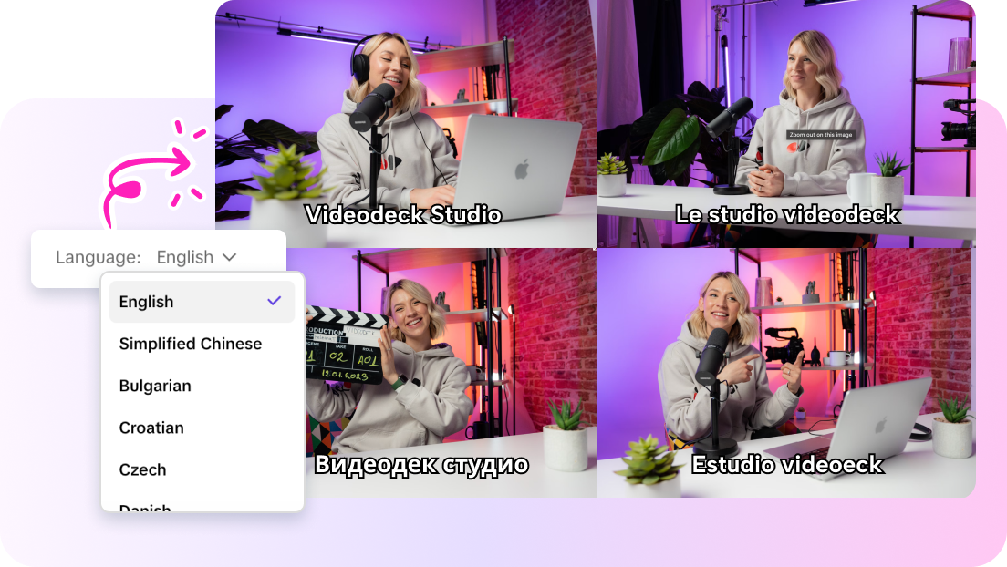 Multi-lingual support to make AI voiceover
