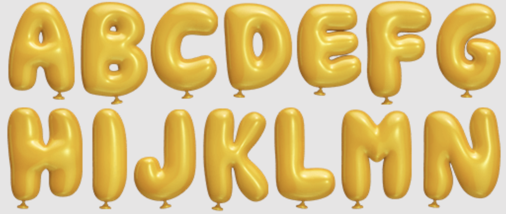 Classic balloon fonts