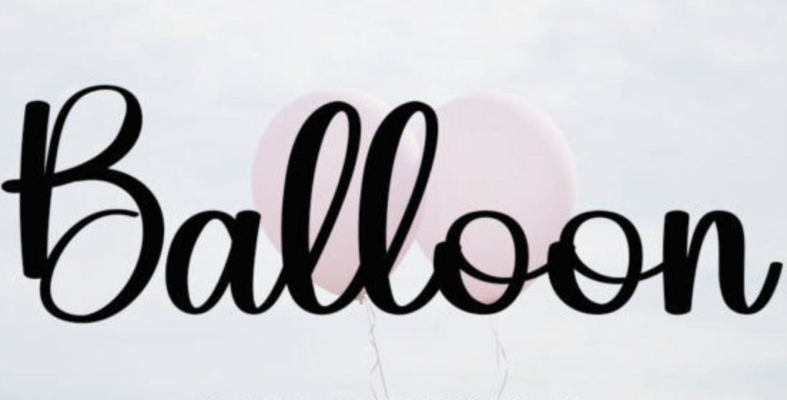Script balloon fonts