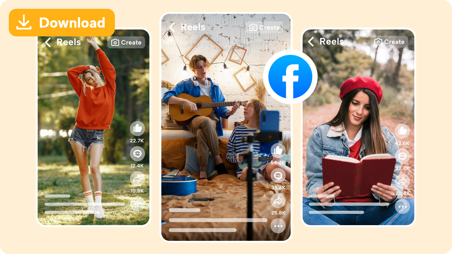 Baixar vídeos curtos do Facebook