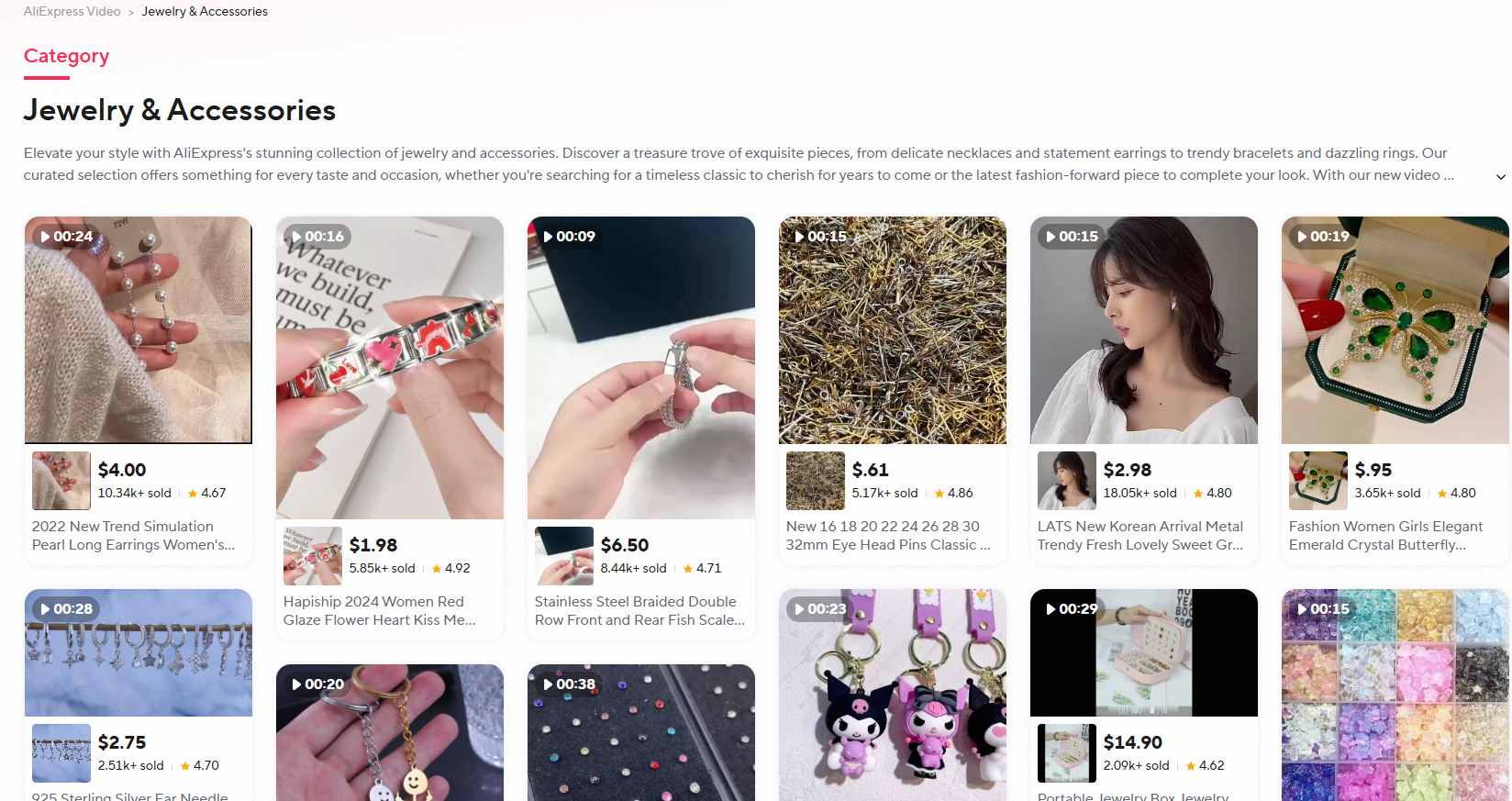 product demo video from Jewelry and Accessories category