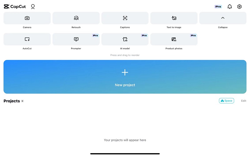 CapCut Video Editing Page