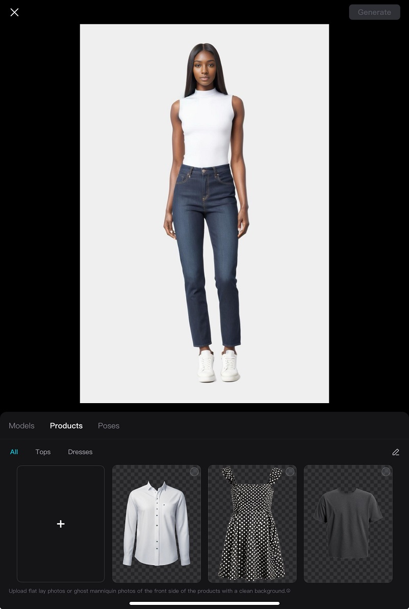 Capcut – AI model generator