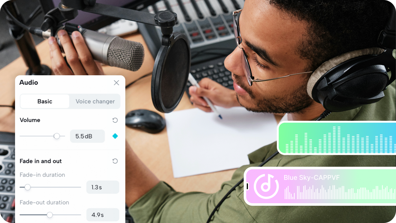 Play with powerful editing tools for audio & video