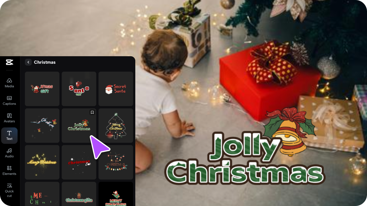 Customize every detail of your Christmas video