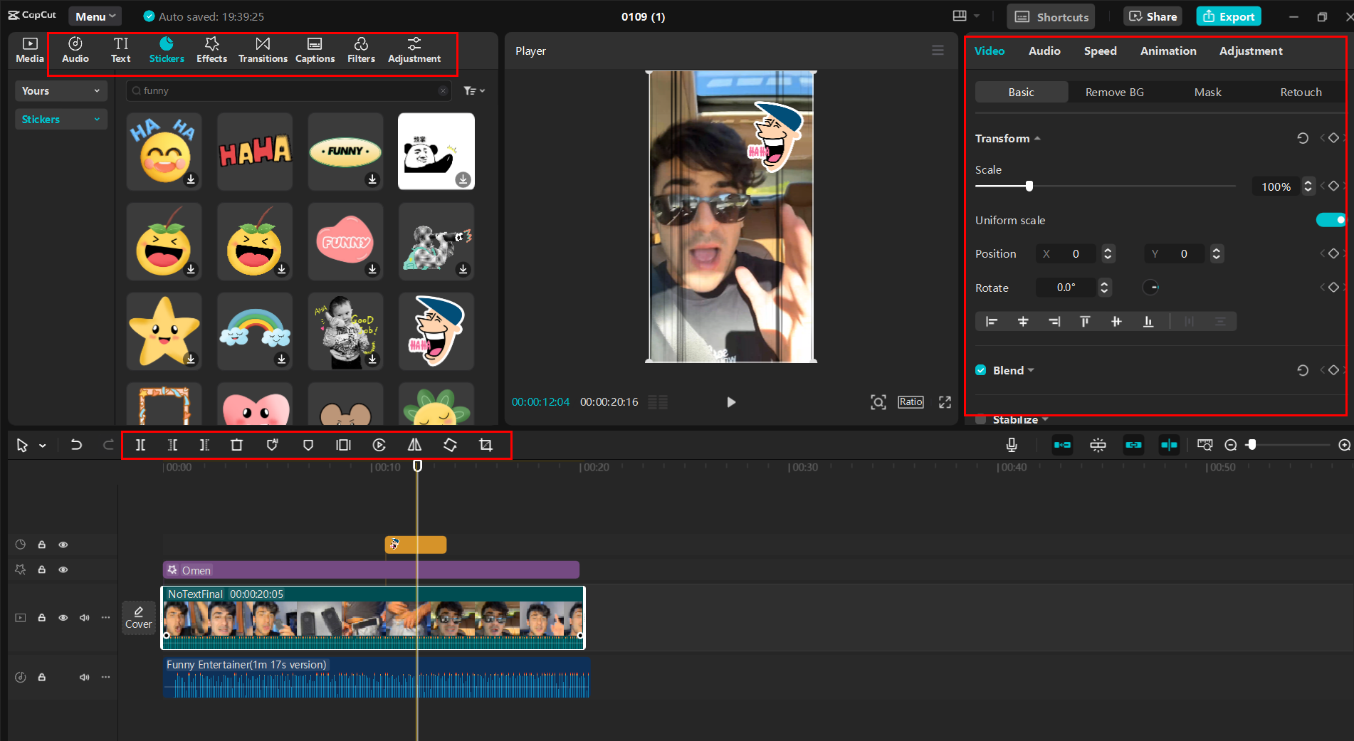 Editing funny YouTube shorts with CapCut's AI features