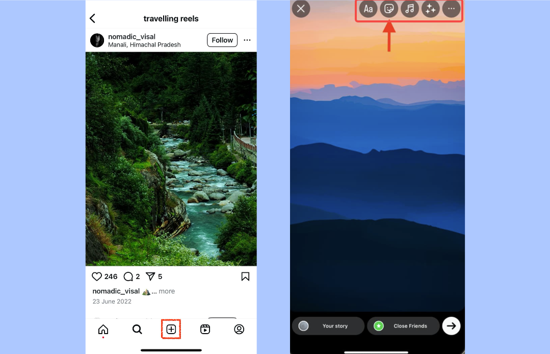 Make a travel Reel on Instagram