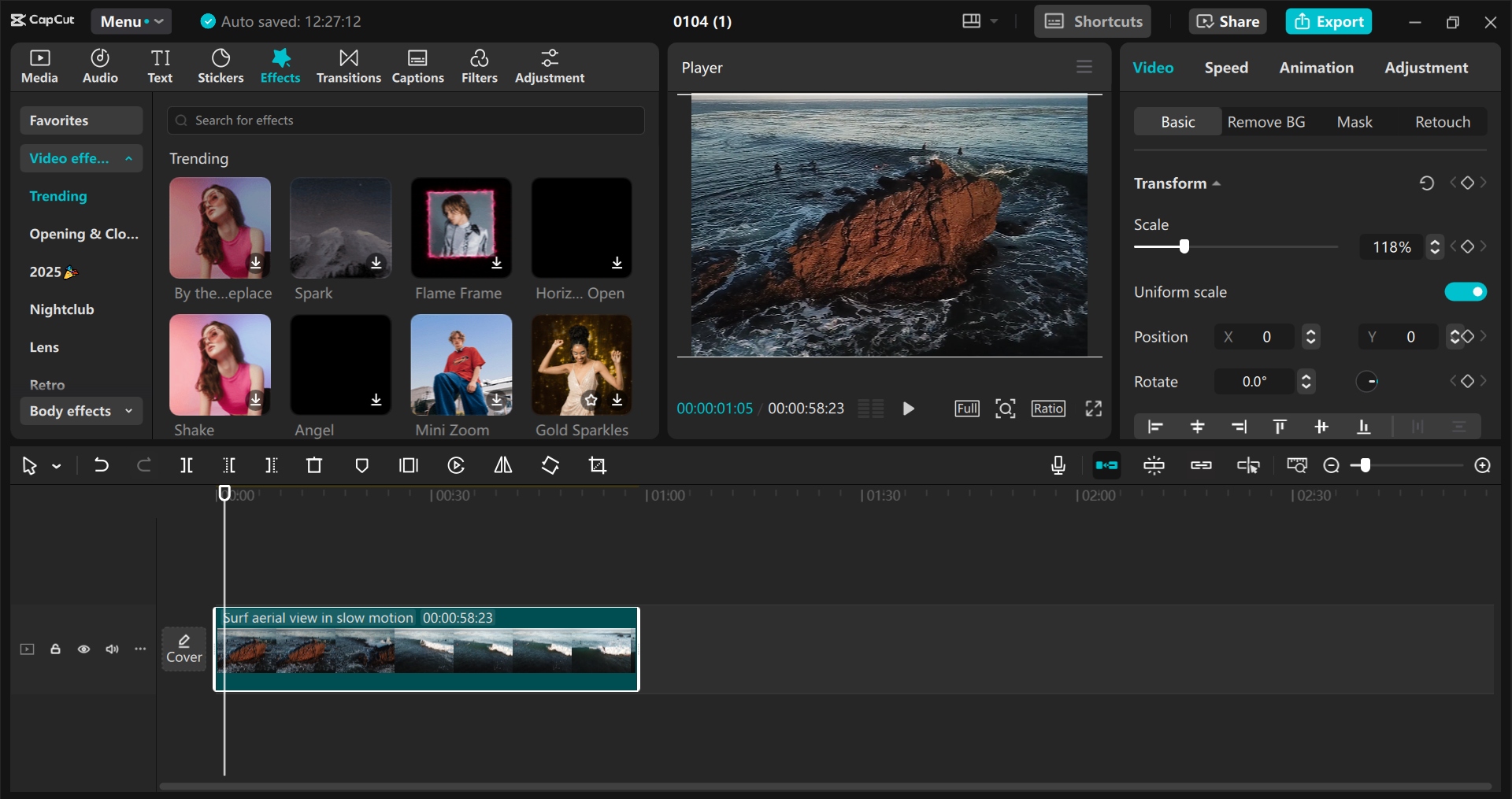 The interface of CapCut desktop video editor - a perfect tool for creating short-form video content