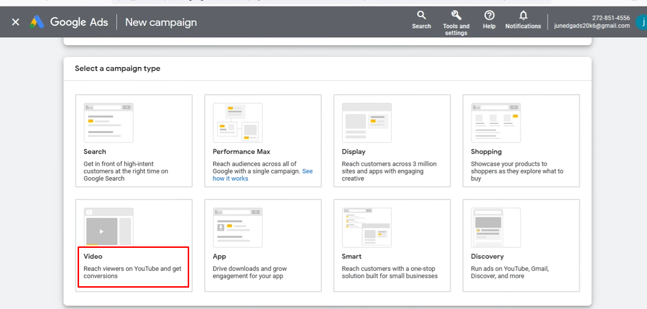 Creazione di una campagna video per gli annunci YouTube Shorts