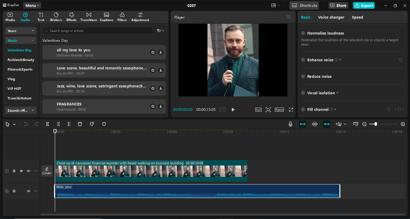 The interface of CapCut desktop video editor - a reliable tool for adding music to Instagram reels