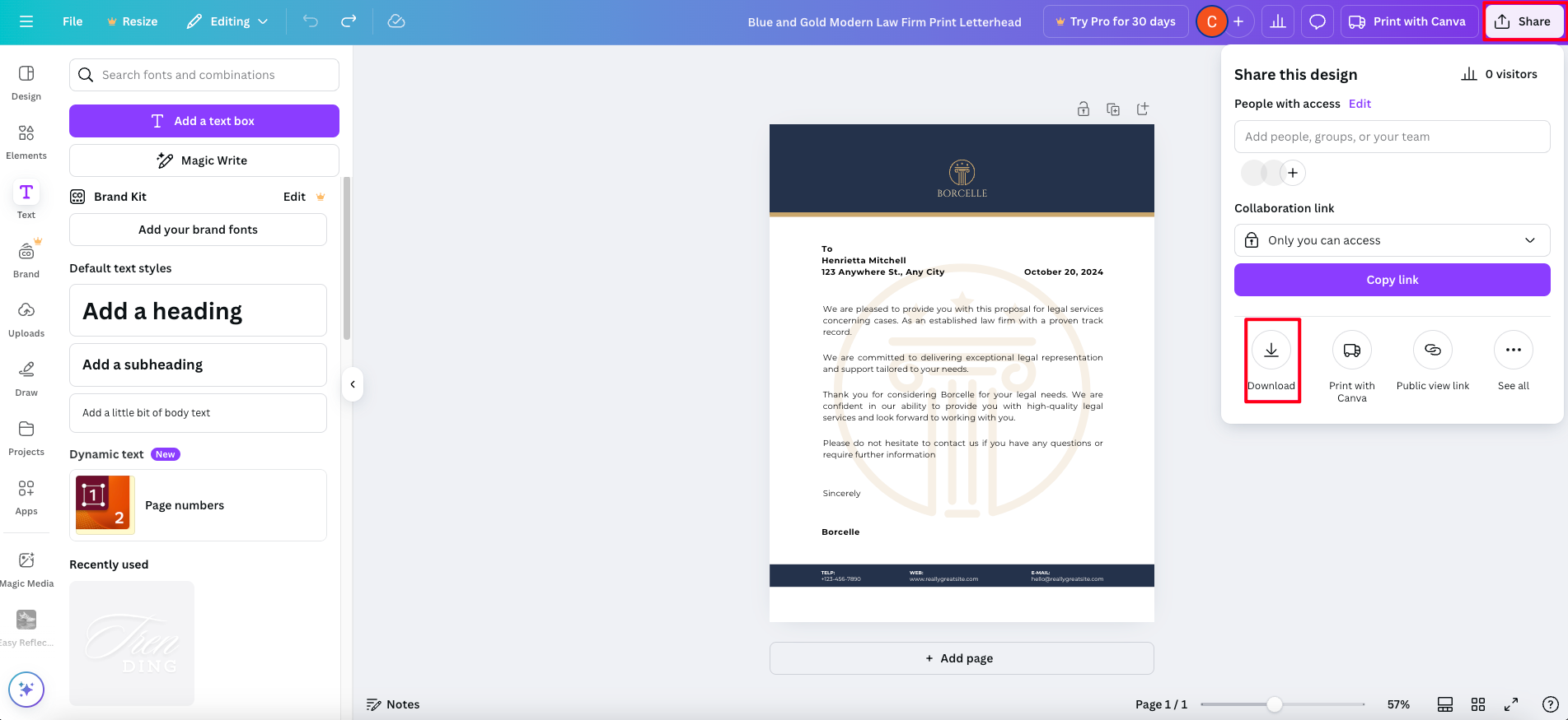 letterhead design logo