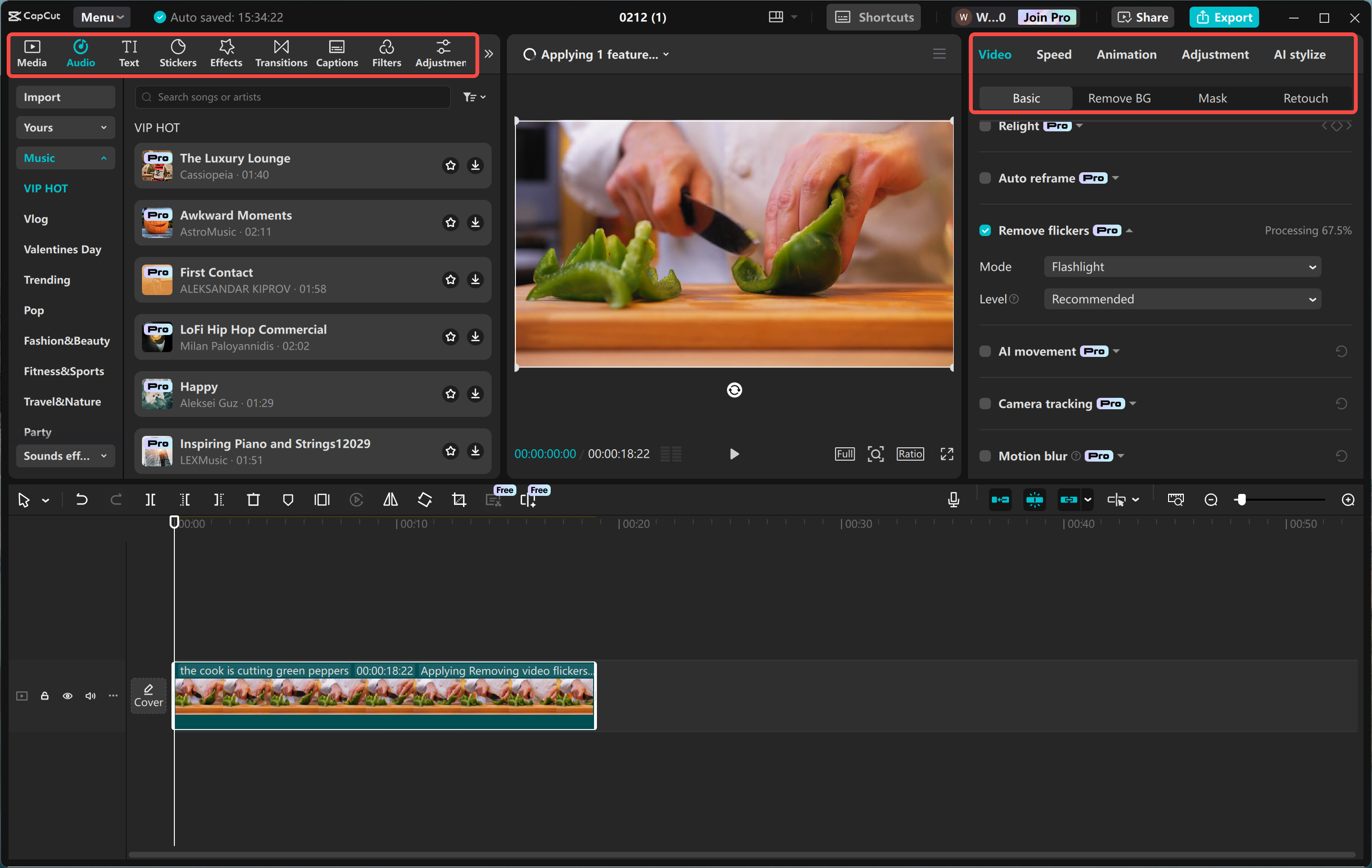 Meningkatkan video untuk YouTube di CapCut desktop video editor