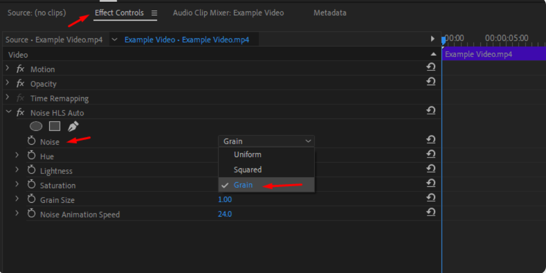 Gamit ang epekto ng ingay upang lumikha ng butil ng pelikula sa Adobe Premiere Pro