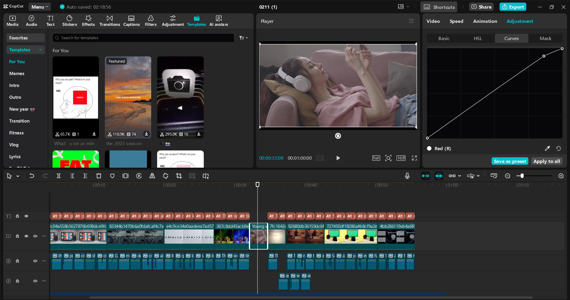 Interface of the CapCut desktop video editor - a quick way to generate videos with AI