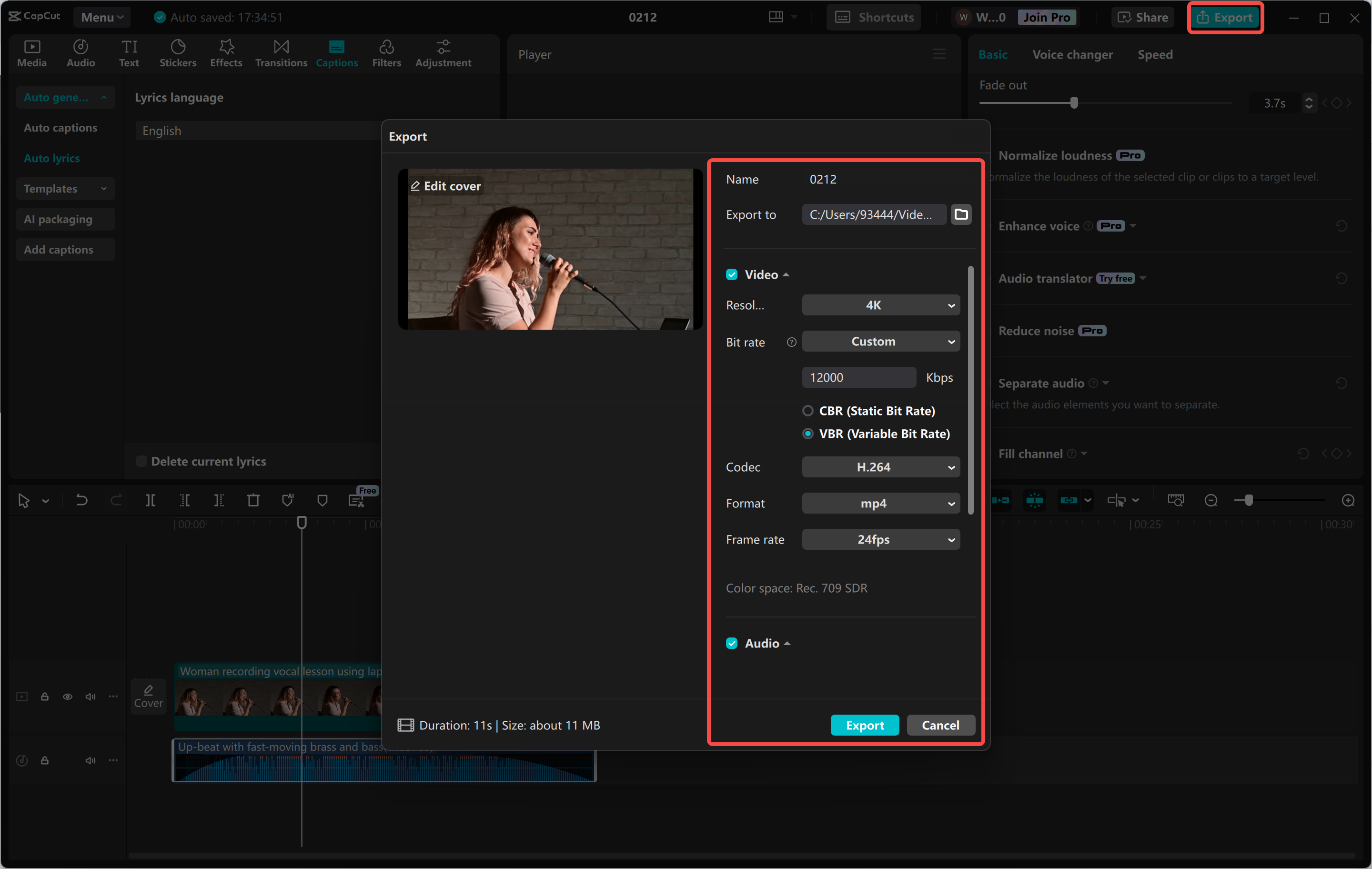 Mengekspor video dari editor video desktop CapCut