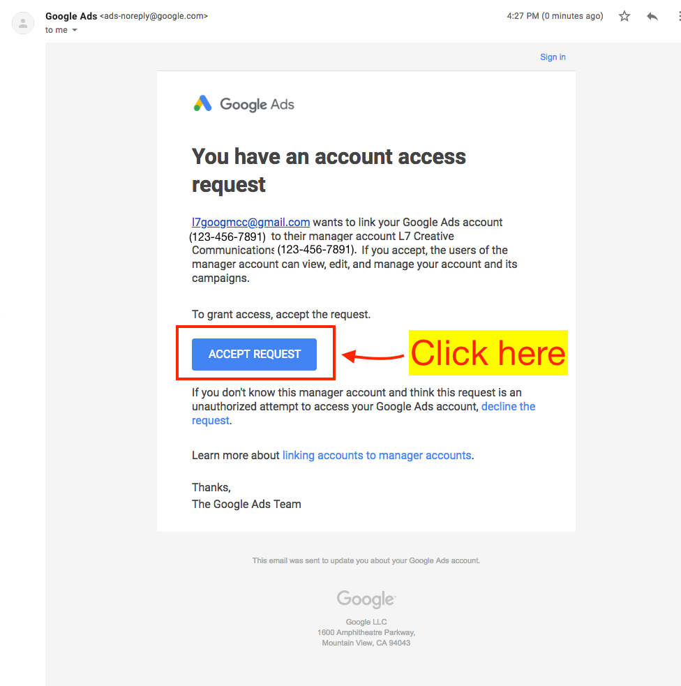 YouTube-kanavan Google Ads -palveluun linkittämistä koskevan pyynnön hyväksyminen