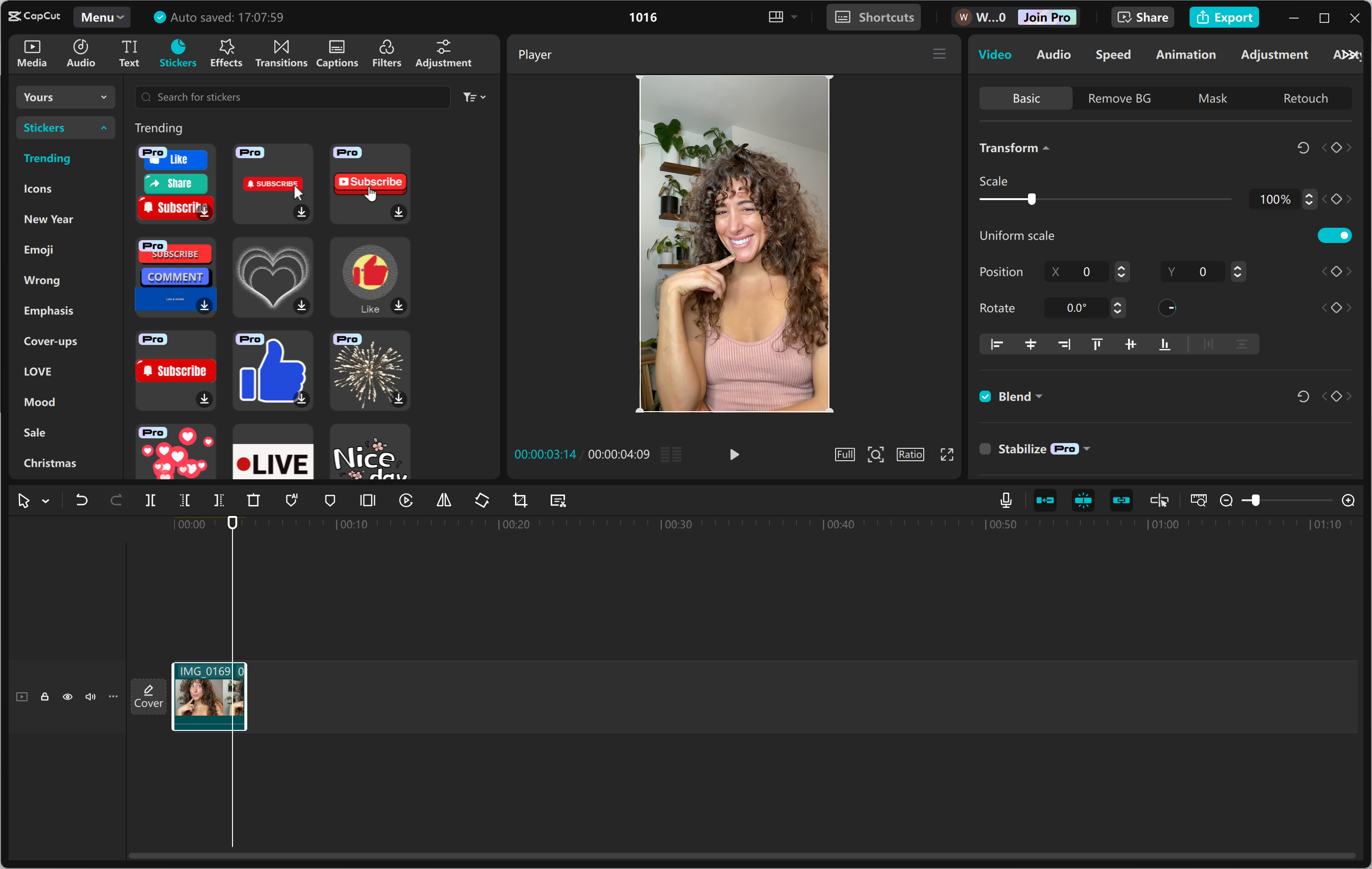 Editing interface of the CapCut desktop video editor - a perfect tool for making YouTube Shorts