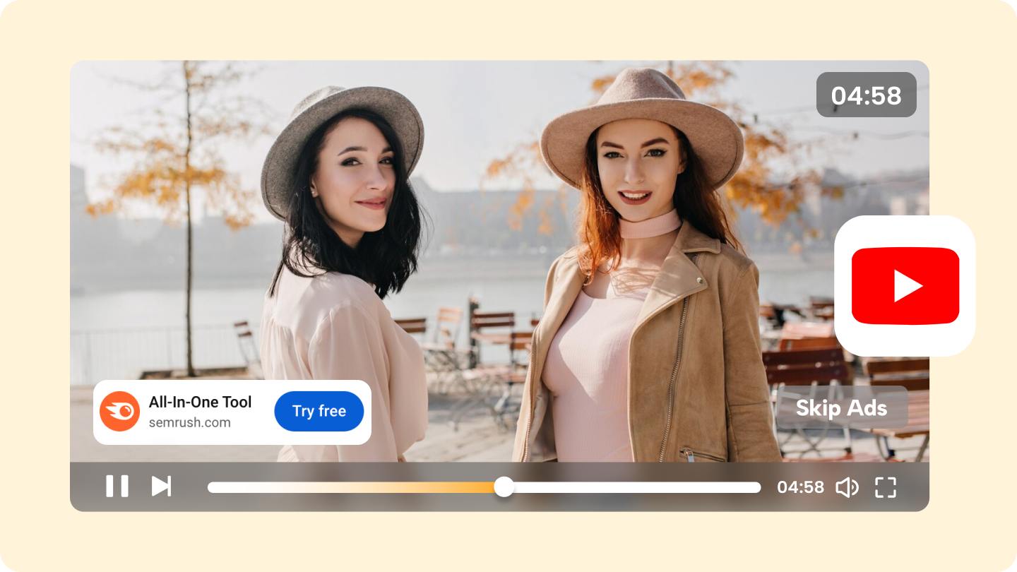 reklama na YouTube video