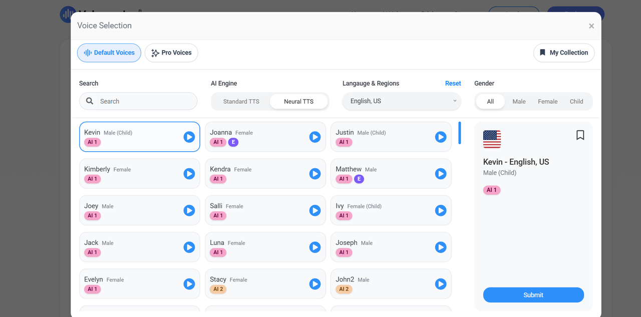 Using Voicemaker for generating AI text-to-speech