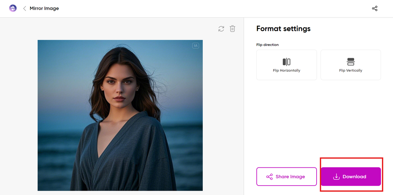 미러링된 이미지 다운로드