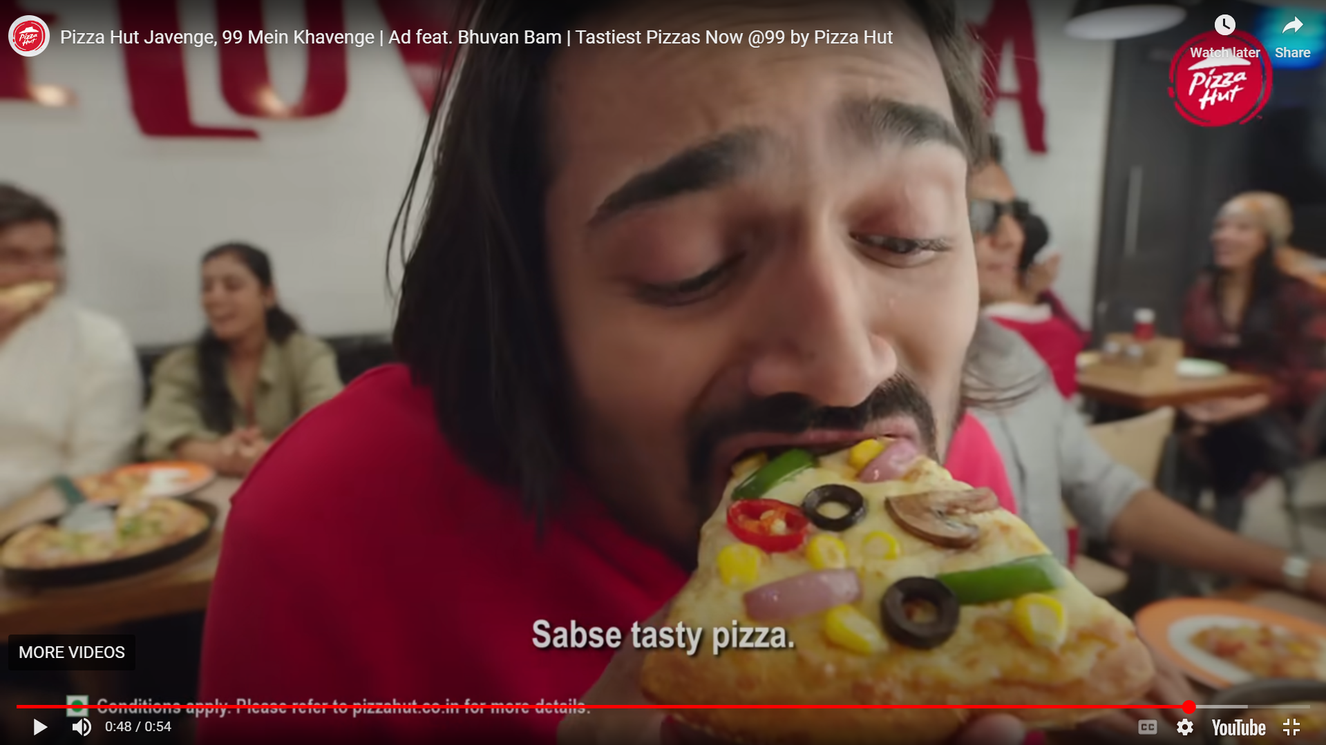 Bhuvan Bam promoting Pizza Hut - a funny and great YouTube ad