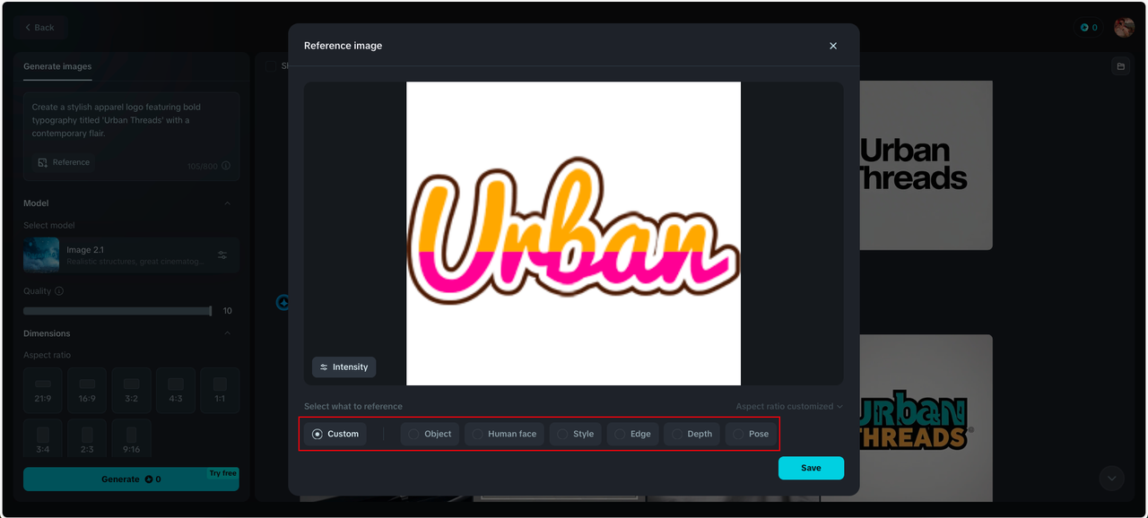 Justera inställningarna för ditt referensfoto