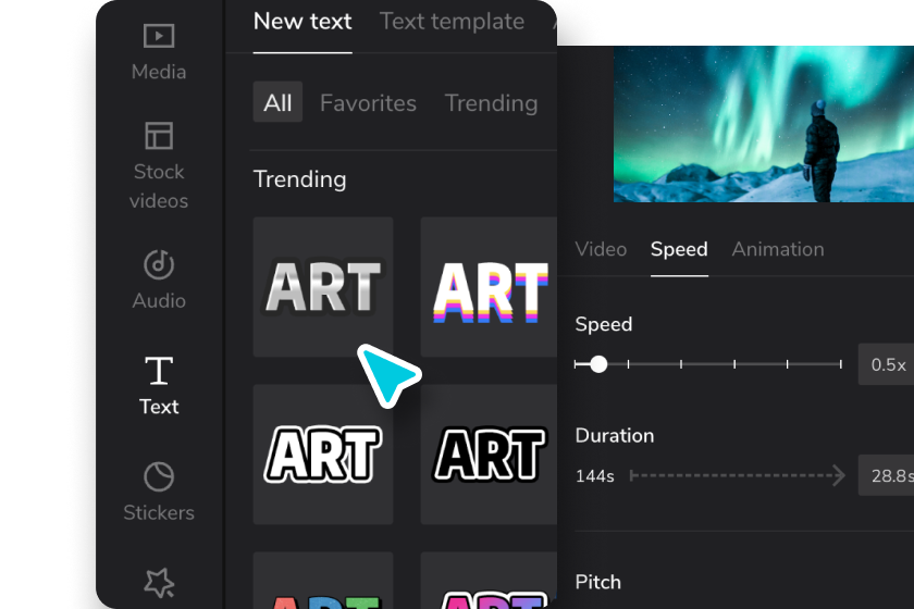 Subtitle, trim, and speed