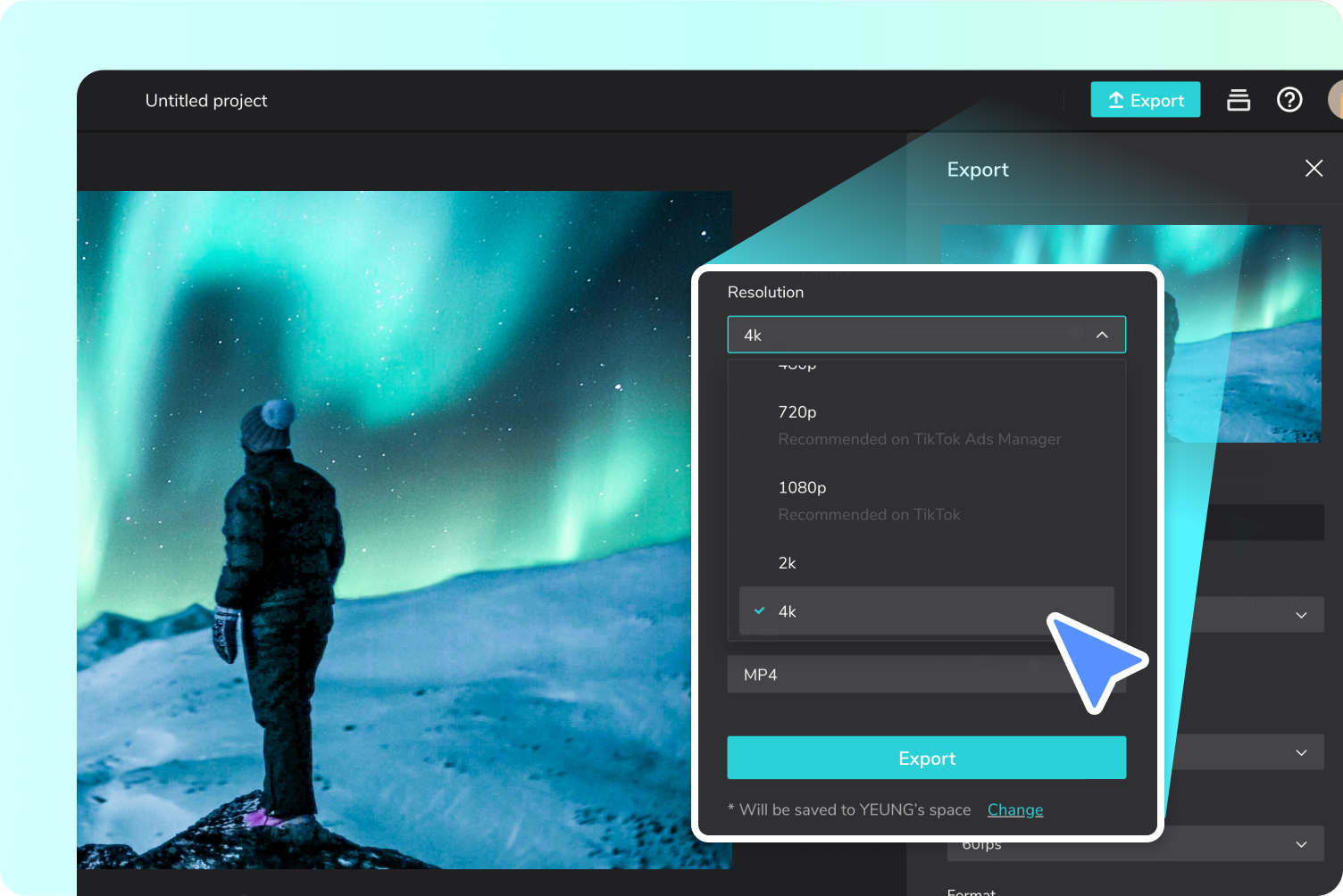 Change video resolution