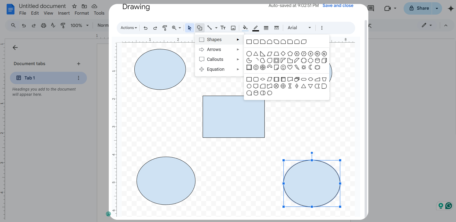 Magdagdag ng mga hugis, konektor, at teksto